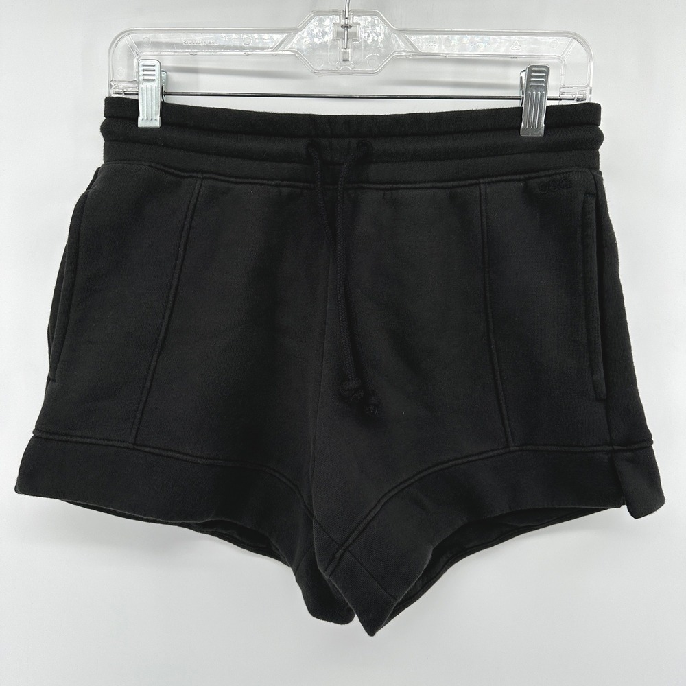 DSG Womens Classic Fleece Mid-Rise Shorts Pure Black XS DAW15405 NWT